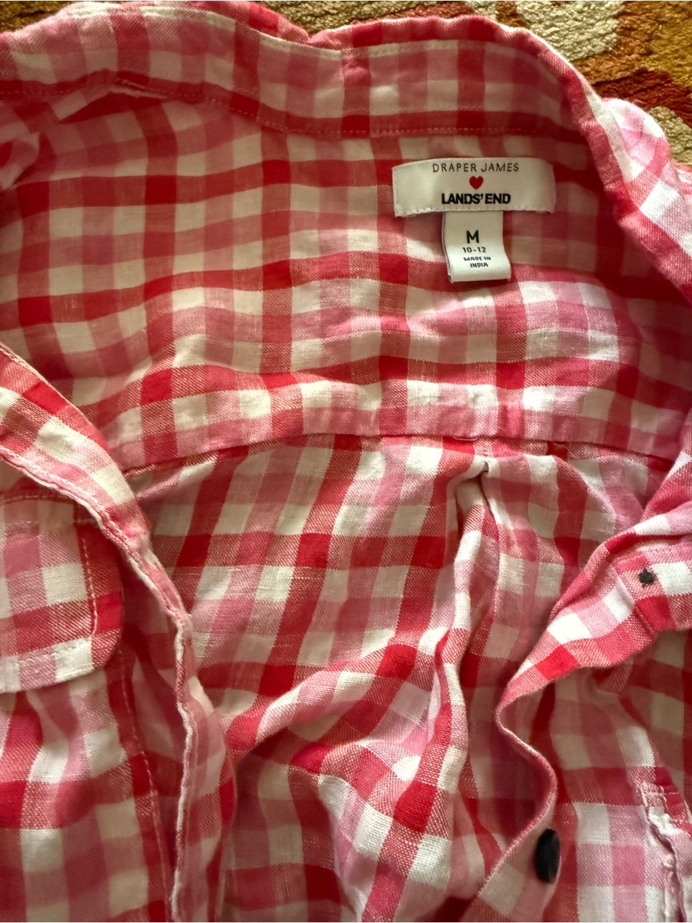 Lands End Draper James WHOLE LOOK! Pink Gingham Tote & Matching Swim Set size 8 - Picture 5 of 8